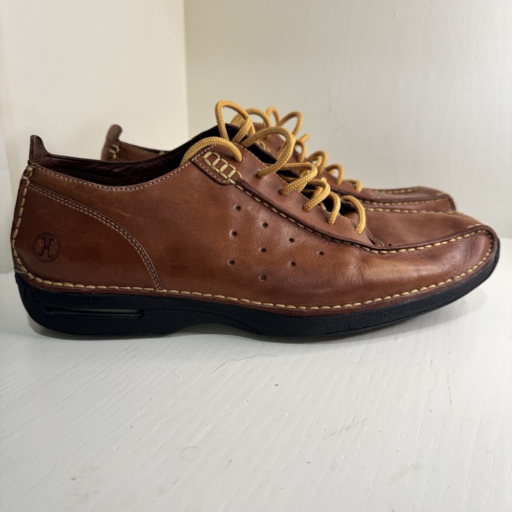Cole Haan Men's Air Lace Up Brown Leather Shoes Sneakers Size 12M Pre Owned